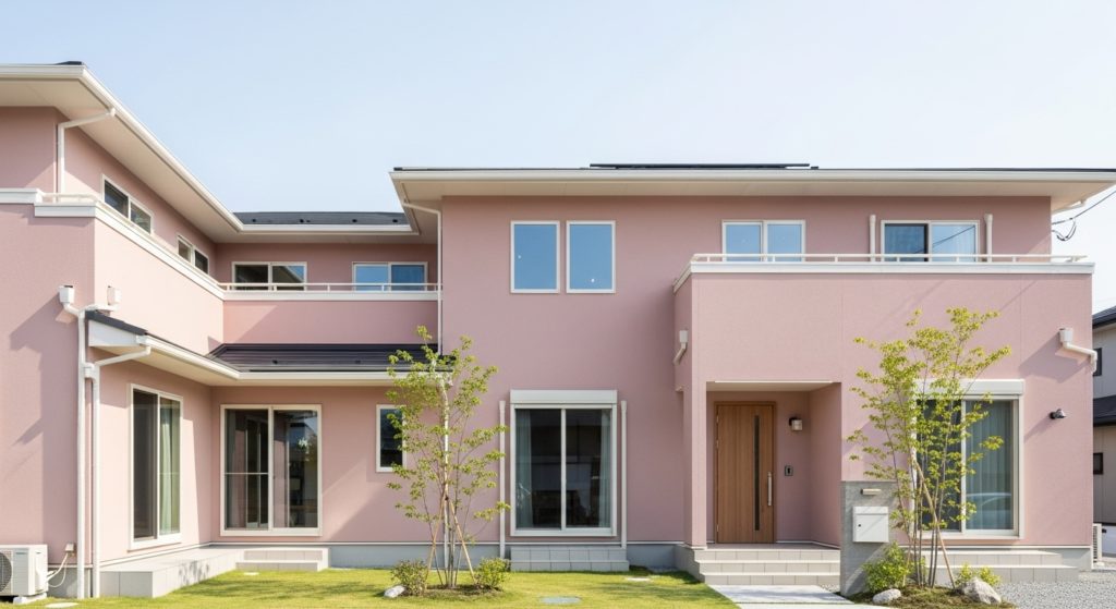 ピンクの外壁がもたらす印象と効果
