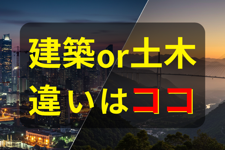 【建設業界】建築と土木の違い3選を徹底解説します