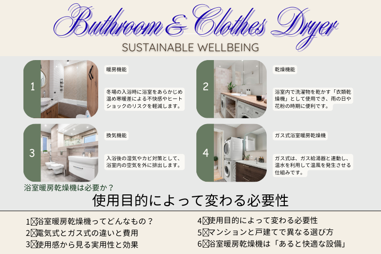 使用目的によって変わる必要性