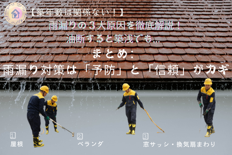 まとめ：雨漏り対策は「予防」と「信頼」がカギ
