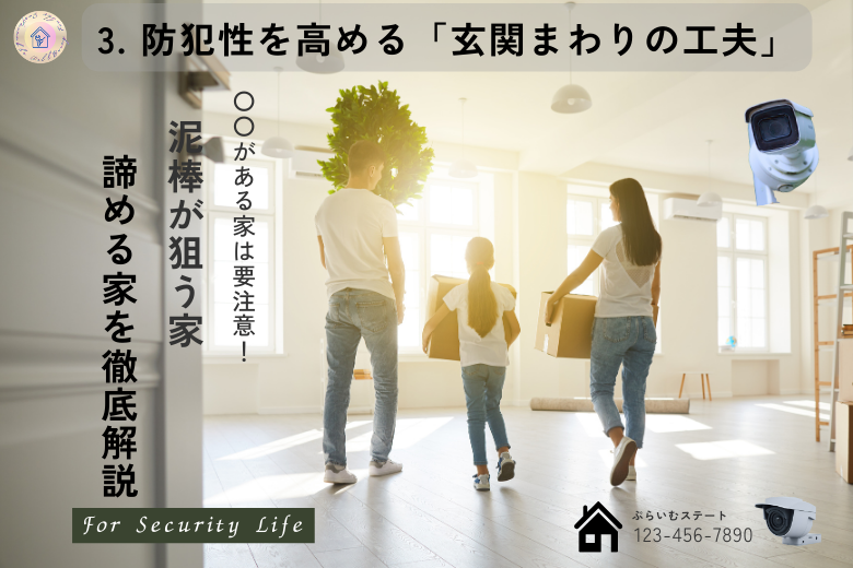 3. 防犯性を高める「玄関まわりの工夫」